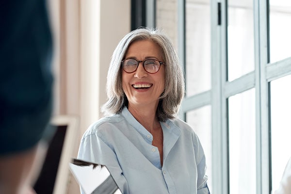Woman smiling in office